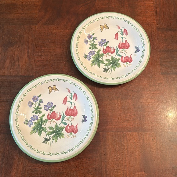 Mikasa Studio Nova Garden Bloom Set of 2 Salad Side Dessert Plates Dishes - Picture 1 of 7